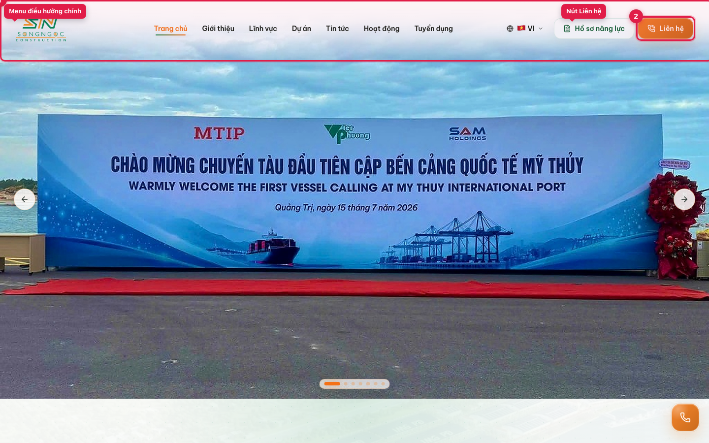 Trang chủ — menu